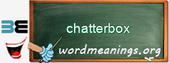 WordMeaning blackboard for chatterbox